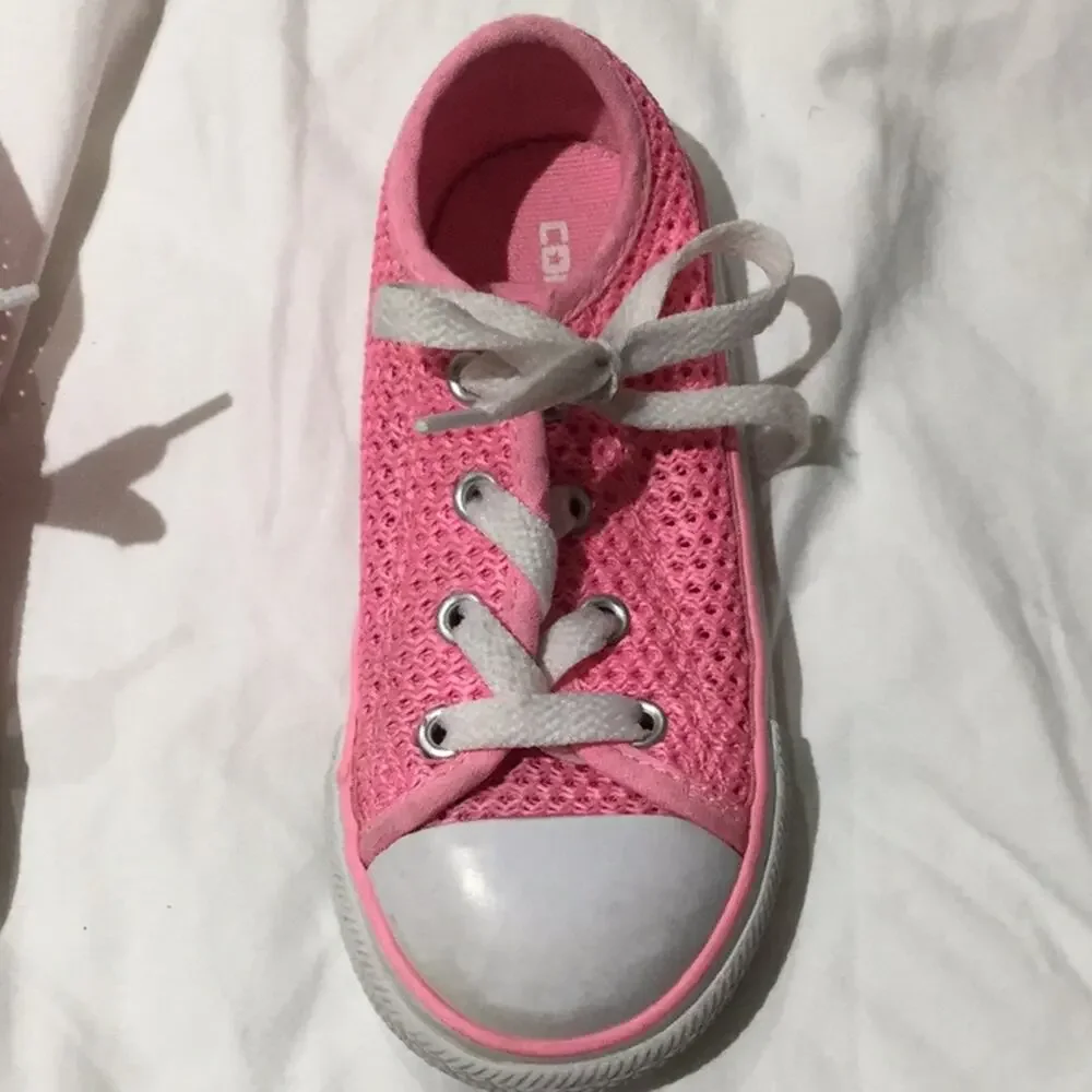Converse 8 tennis shoe bubble gum pink euc